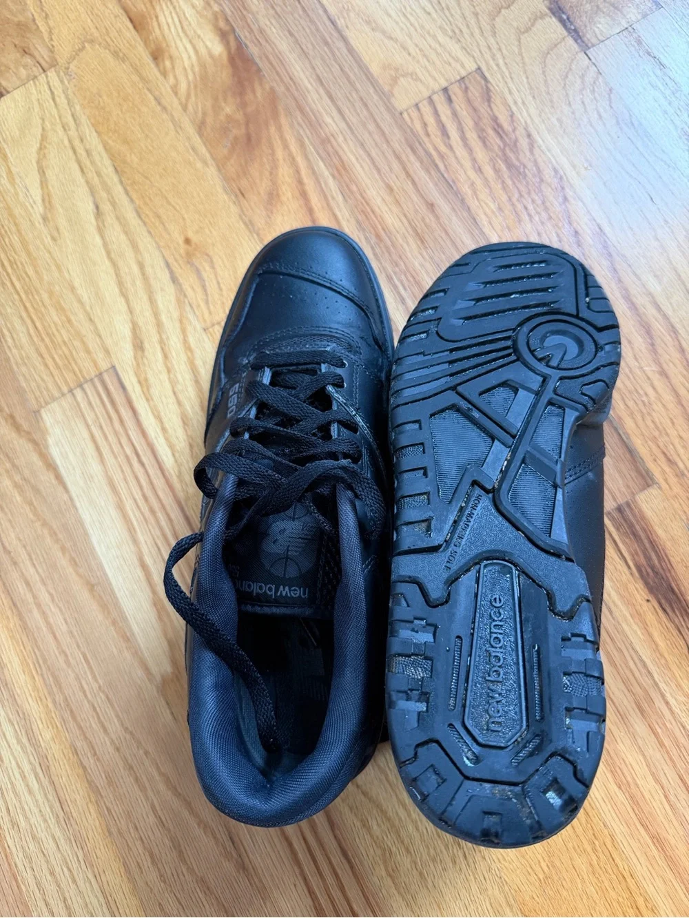 New Balance 550 Men's Black Leather Sneakers